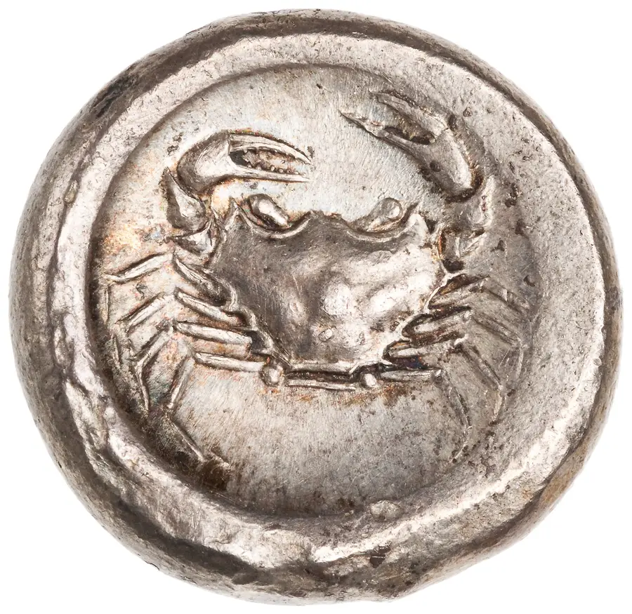 Akragas Didrachm (Sicily) — Eagle and Crab type の裏面（リバース）