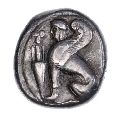 Chios Tetradrachm (Sphinx type silver coin) の表面（American Numismatic Society (1967.152.452)）