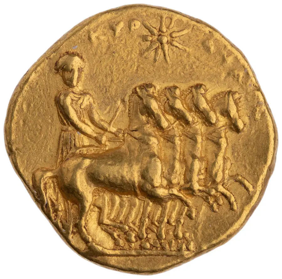 Cyrene Stater (Silphium type) の表面（オブバース）