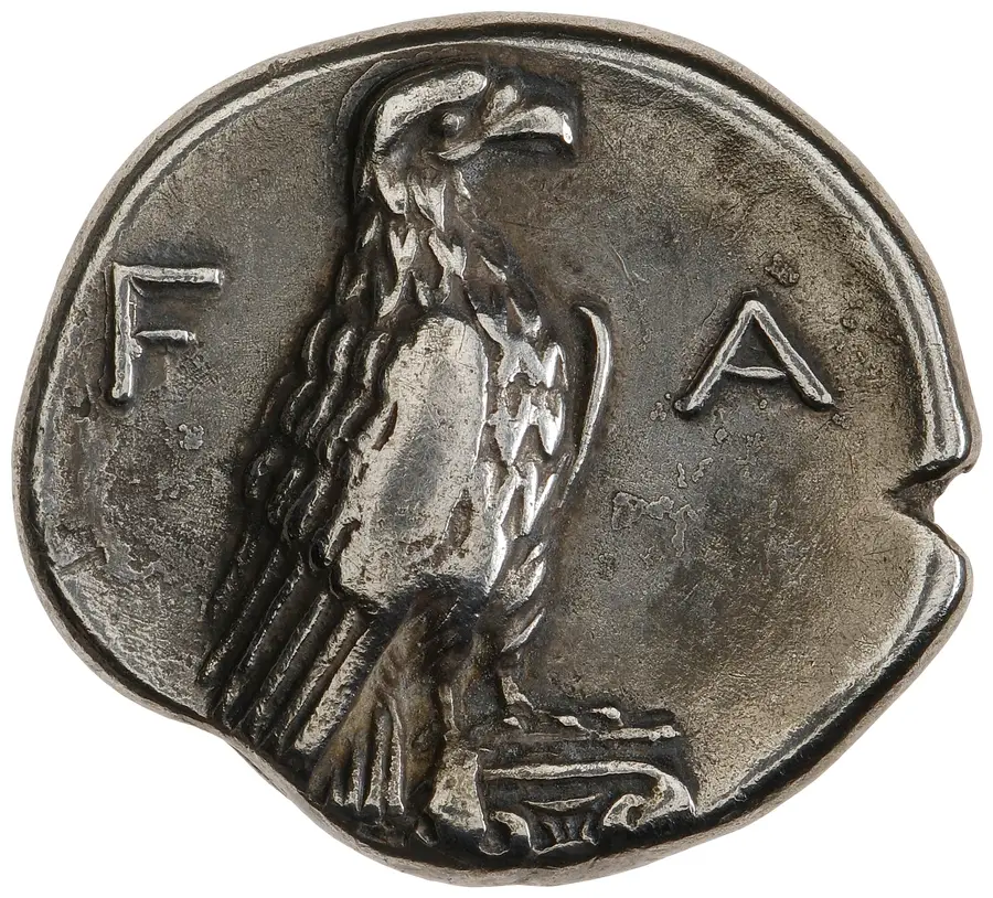 Elis, Olympia Stater (Zeus/Eagle type) の裏面（リバース）