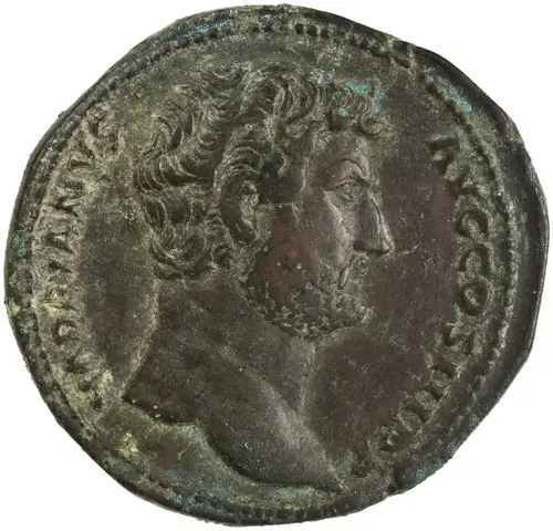 Hadrian Sestertius の表面（American Numismatic Society (2000.5.21)）
