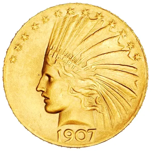 Indian Head Eagle ($10 Gold Piece) の表面（American Numismatic Society (1980.109.2290)）