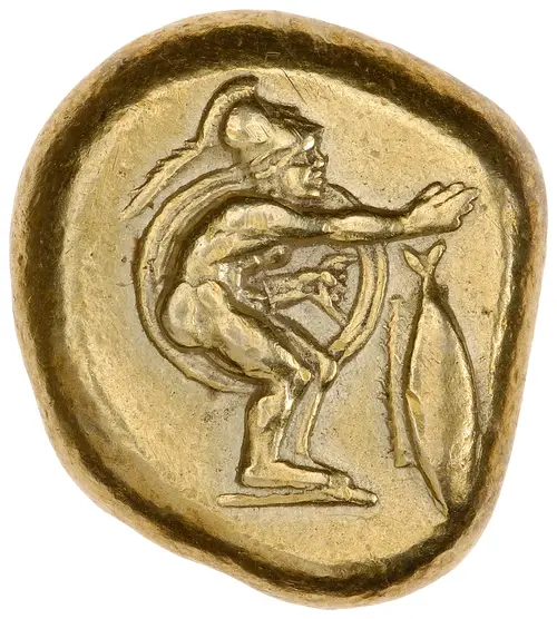 Cyzicus (Kyzikos) Electrum Stater の表面（American Numismatic Society (1967.152.404)）