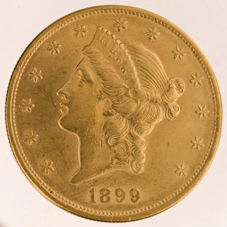 Liberty Head Double Eagle (Coronet Double Eagle) の表面（オブバース）