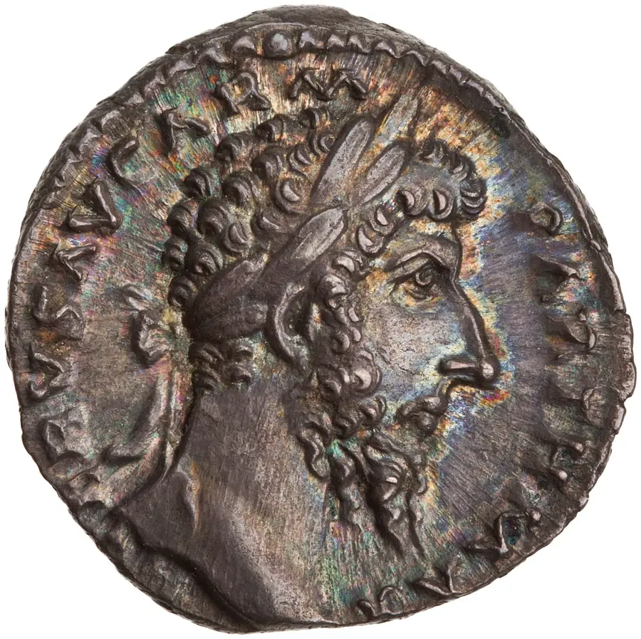 Marcus Aurelius Denarius の表面（オブバース）