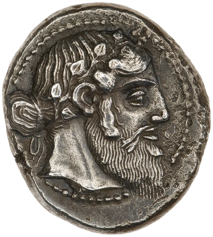 Naxos Tetradrachm (Sicily) の表面（オブバース）