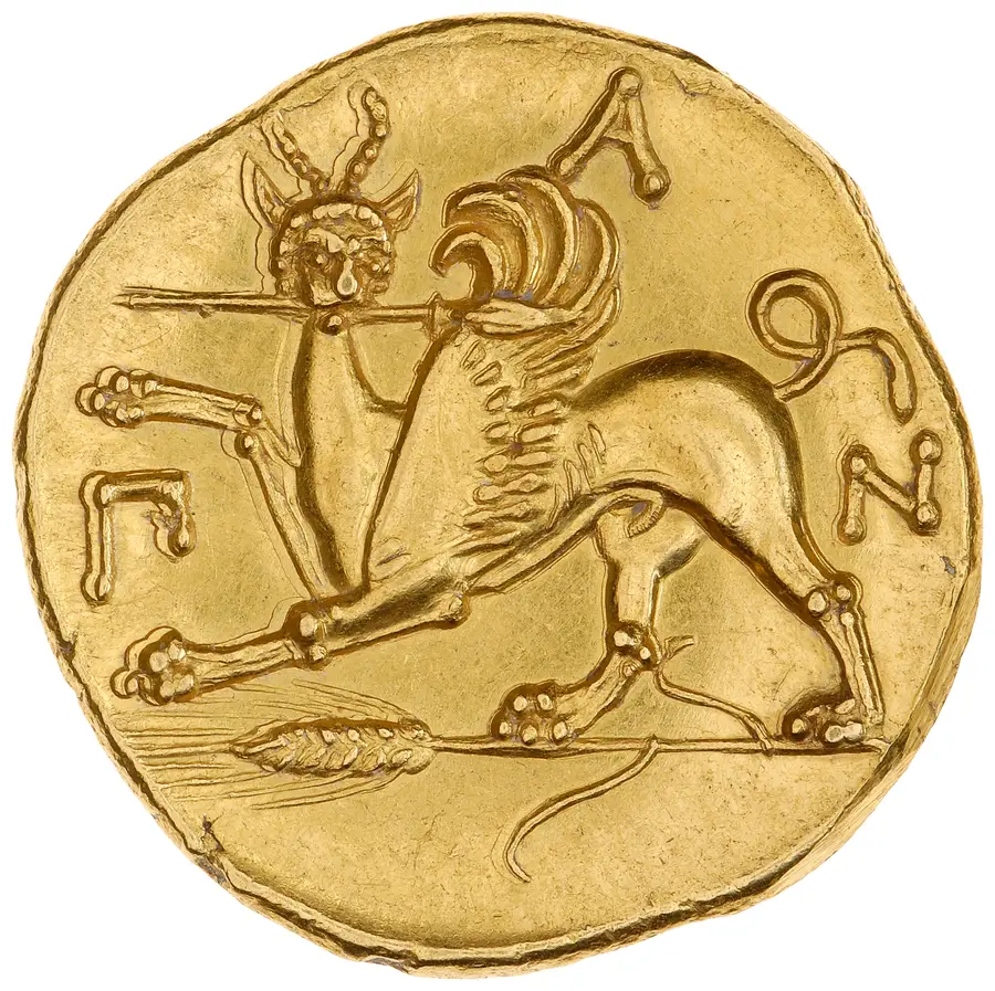 Panticapaeum Stater (Griffin type) の裏面（リバース）