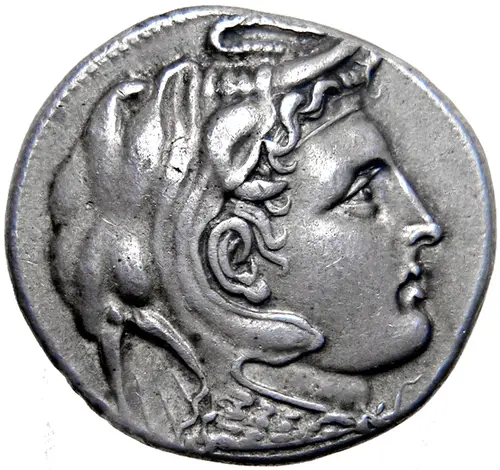 Tetradrachm of Ptolemy I Soter の表面（American Numismatic Society (1944.100.75470)）
