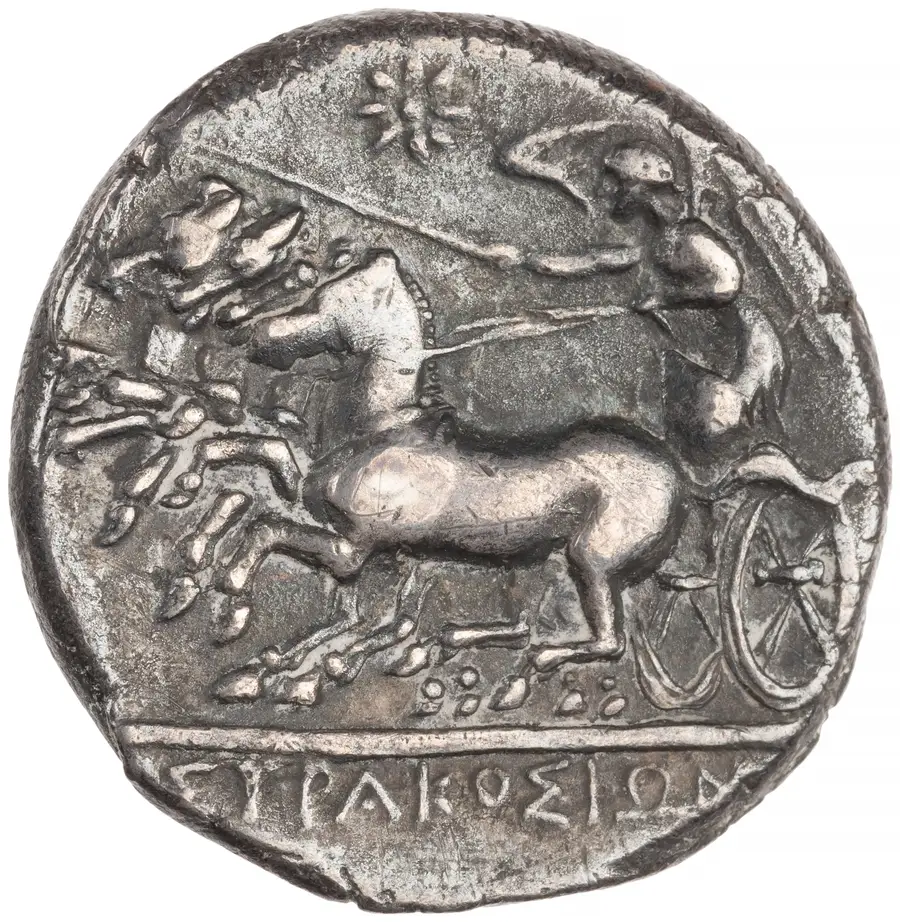 Syracuse Tetradrachm (Quadriga type) の裏面（リバース）