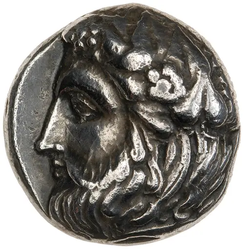 Thasos Tetradrachm (Dionysus/Heracles type) の表面（American Numismatic Society (1967.152.232)）