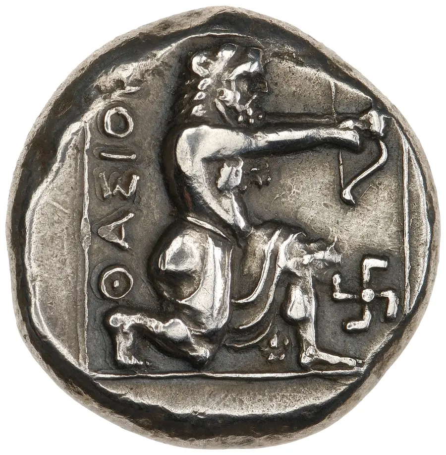 Thasos Tetradrachm (Dionysus/Heracles type) の裏面（リバース）